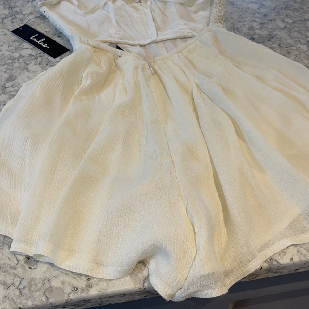 Lulus Ivory Lace Romper XS - Picture 10 of 10